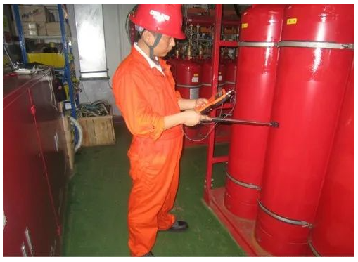 齊齊哈爾氣體滅火系統(tǒng)液面檢測——便攜式超聲波鋼瓶液位計（液位指示器）